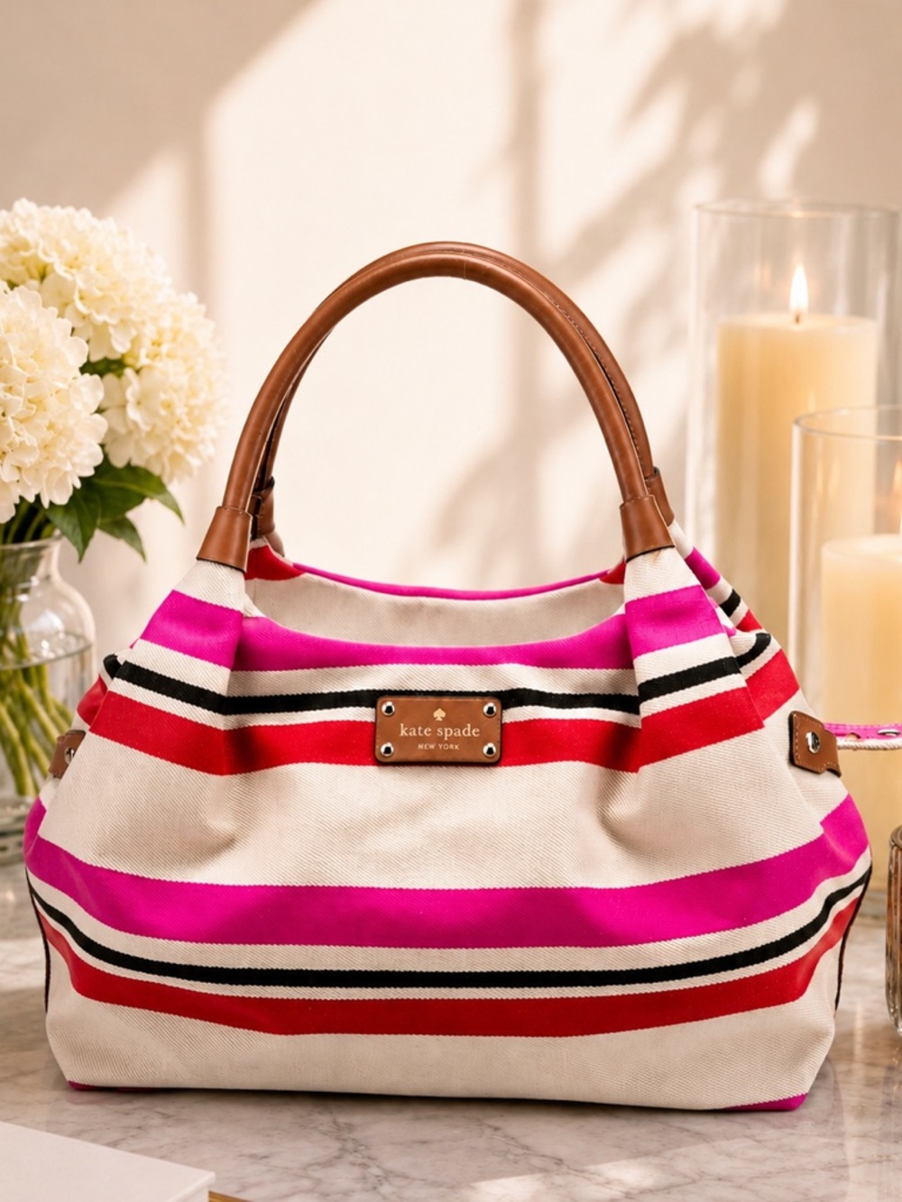 Kate Spade Stevie Oak Island Stripe Shoulder Bag